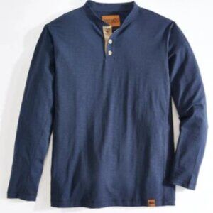 Long Sleeve Flex Henley - Navy | XL